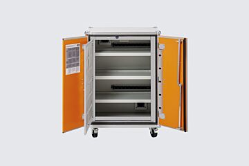 Armoire de charge de batterie CEMO Basic 8/10, 400V avec roulettes
