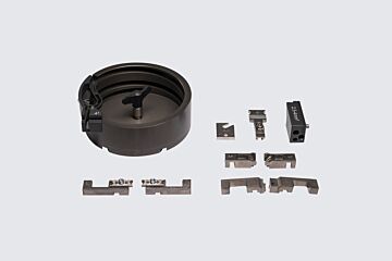 Extension set for the automatic stripping and crimping machine